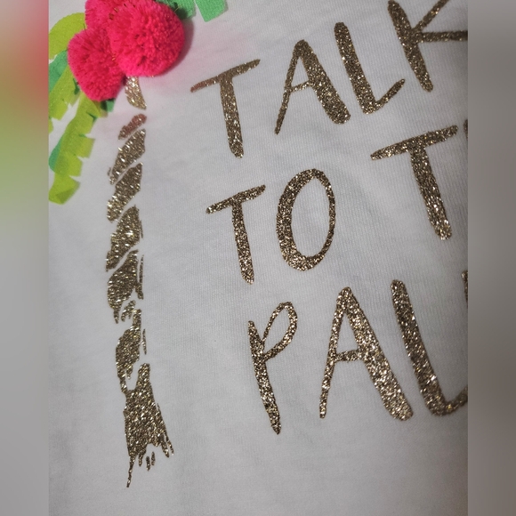 Isaac Mizrahi girl's 2 piece tropical skorts set, graphic tee Size 5/6 - Picture 4 of 12